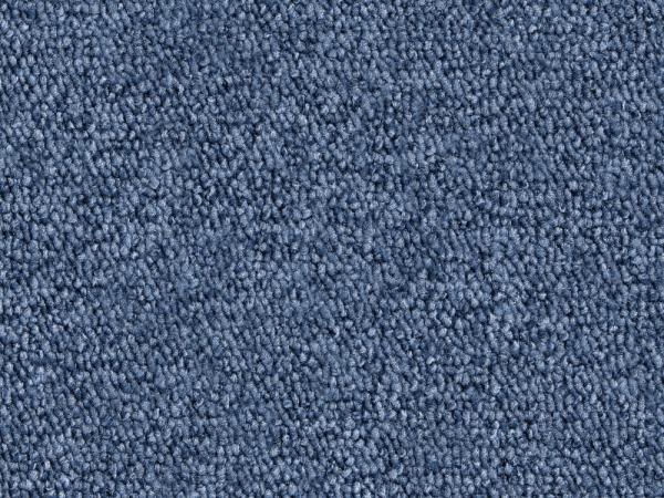 Wohnraum mit Vorwerk Rondo Teppichboden in Blau – klassische Farbgebung, strukturierte Oberfläche, solide Verarbeitung